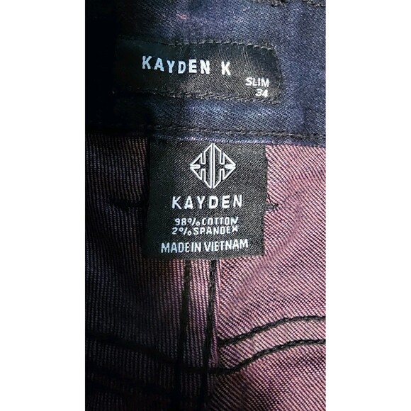 Kayden K Men's Skinny Jeans Comfort Stretch Slim 34 Distressed Tye-Dye Pants - Picture 8 of 11